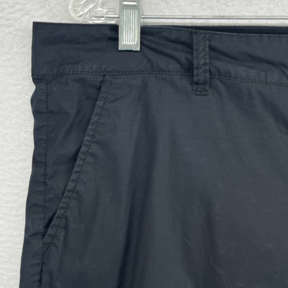 EILEEN FISHER Shorts XL Stretch Cotton Chino 12" Flat Front Walking Black - Picture 2 of 12